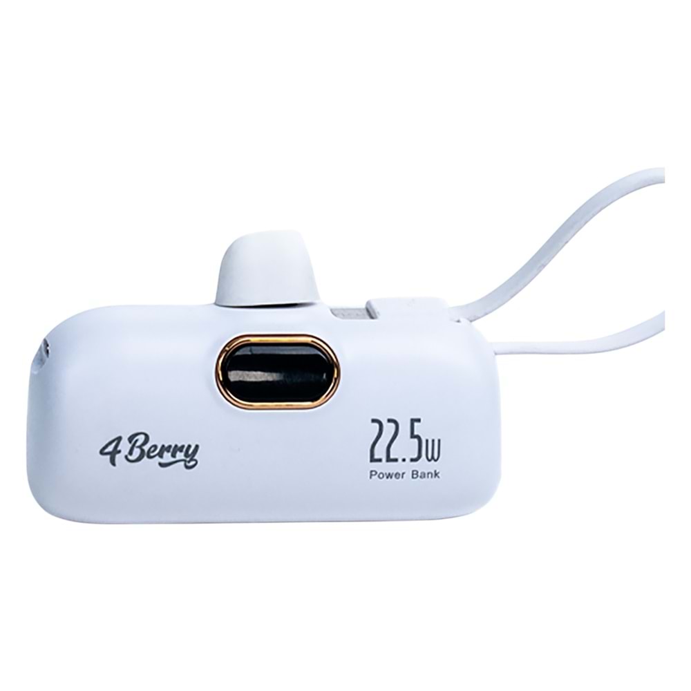 DX268Y Beyaz Powerbank – 5.000 mAh, 22.5 W Lightning Hızlı Şarj