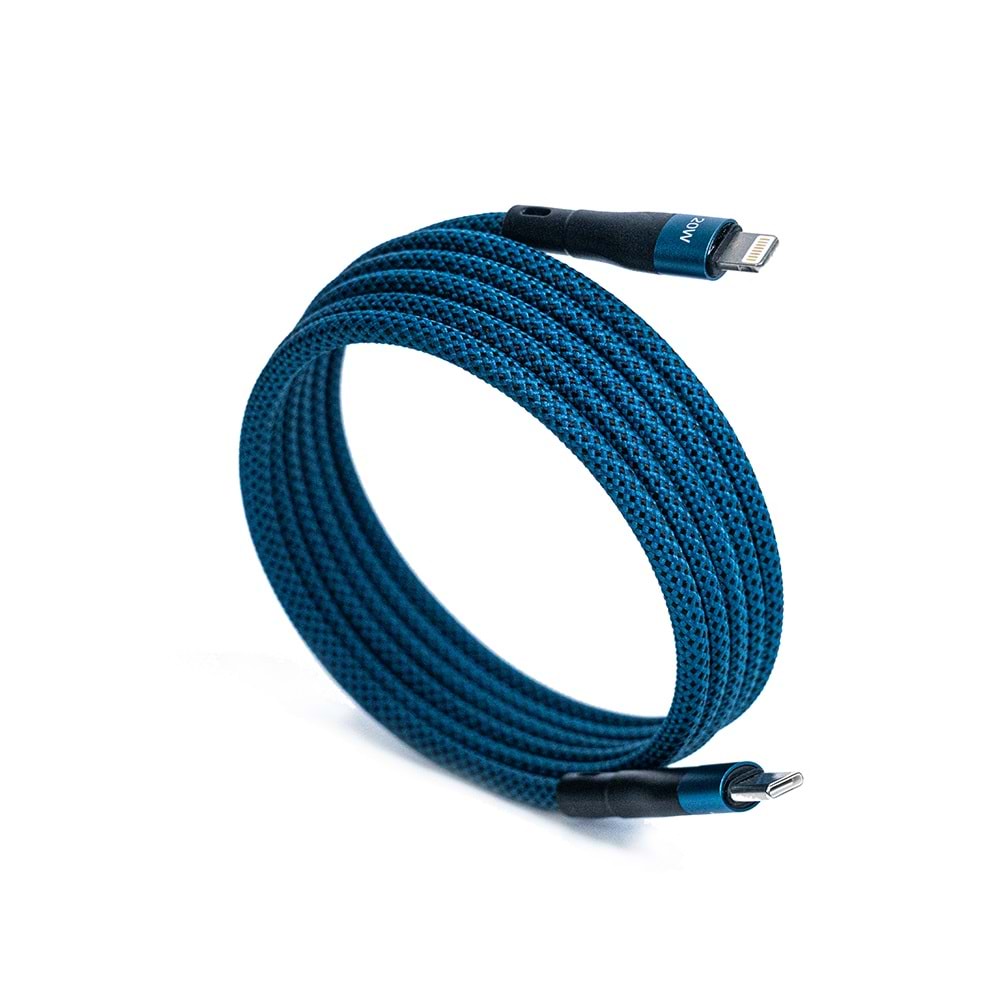 BMLC-02 Mavi Manyetik 1,5 m Hızlı Şarj Kablosu – Type-C - Lightning, 3 A