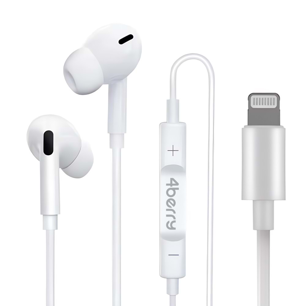 PC02 KABLOLU KULAKLIK PLASTIK BAŞLIK LIGHTNING BEYAZ