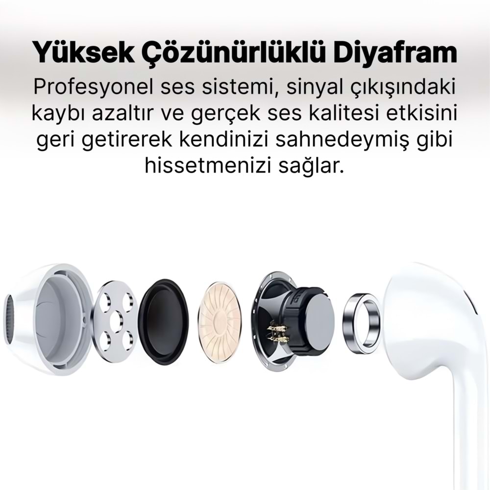 PS01 KABLOLU KULAKLIK TYPE-C BEYAZ