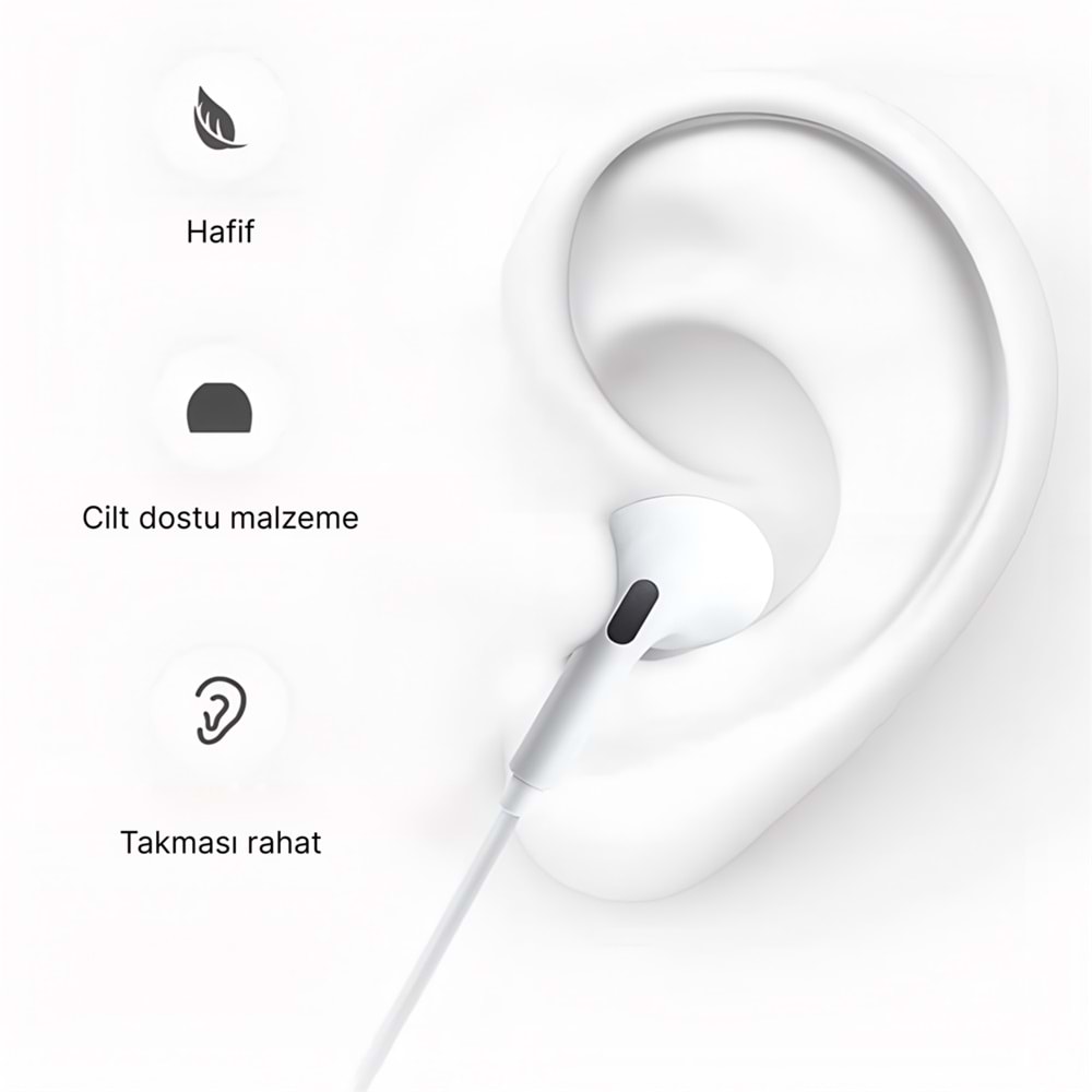 PS03 KABLOLU KULAKLIK JACK 3.5 BEYAZ