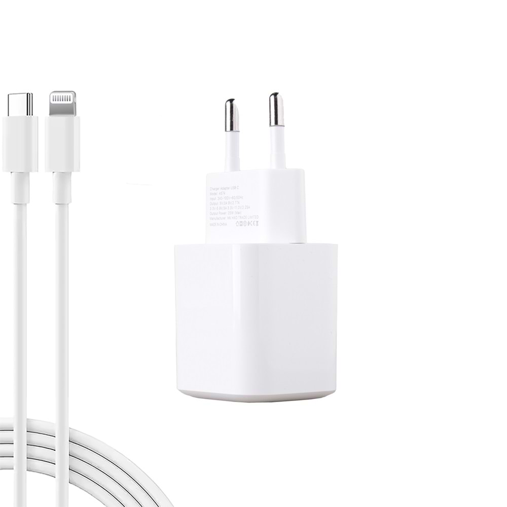 CL25 ECO Bundle 25W Hızlı Şarj Cihazı + lighting Kablo | PD Destekli, Kompakt ve Güvenli