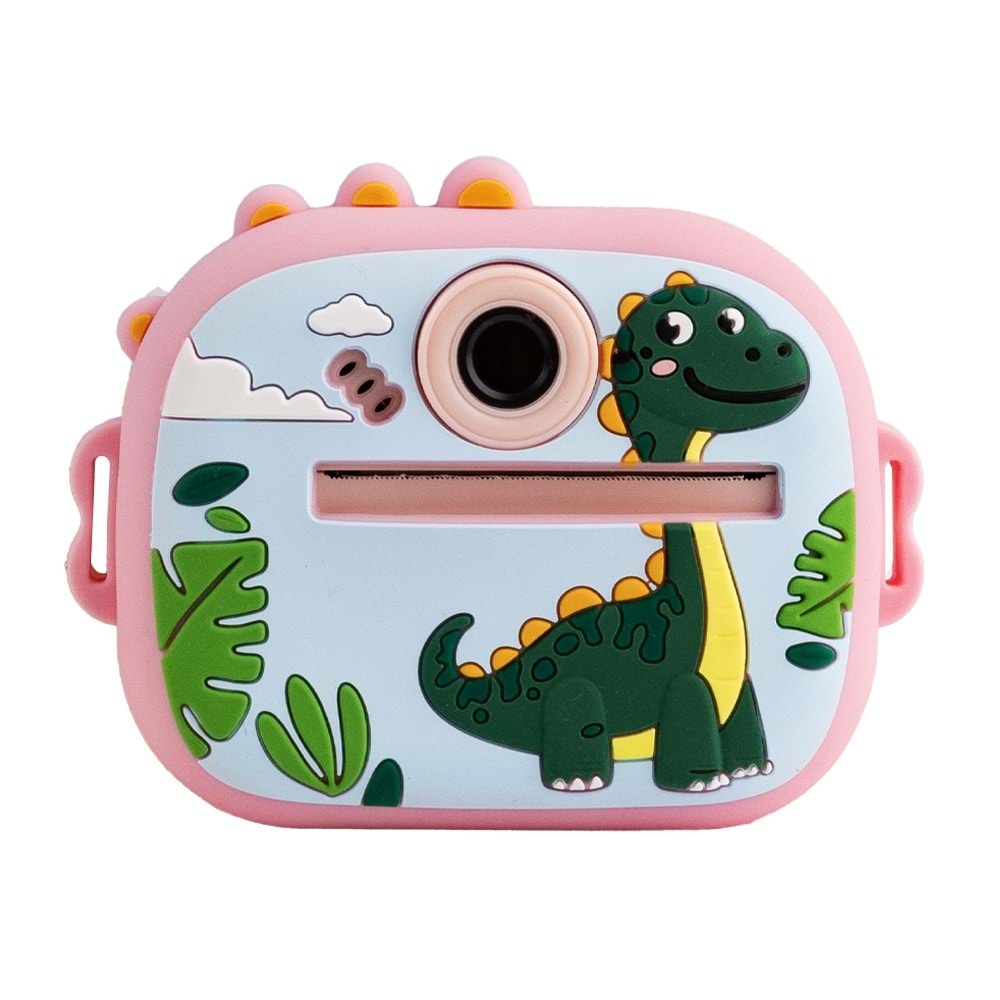 M5 Taşınabilir Fotoğraf Yazıcı ve Kamera DİNOZOR Pembe