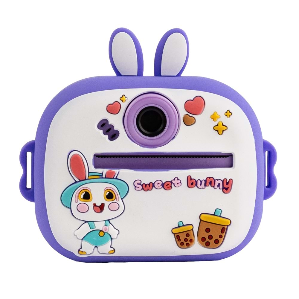 Q7 Taşınabilir Fotoğraf Yazıcı ve Kamera BUNNY MOR