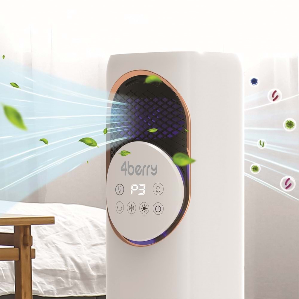 4 IN 1 - HAVA SOĞUTUCU-ISITICI-NEMLENDİRİCİ-UV