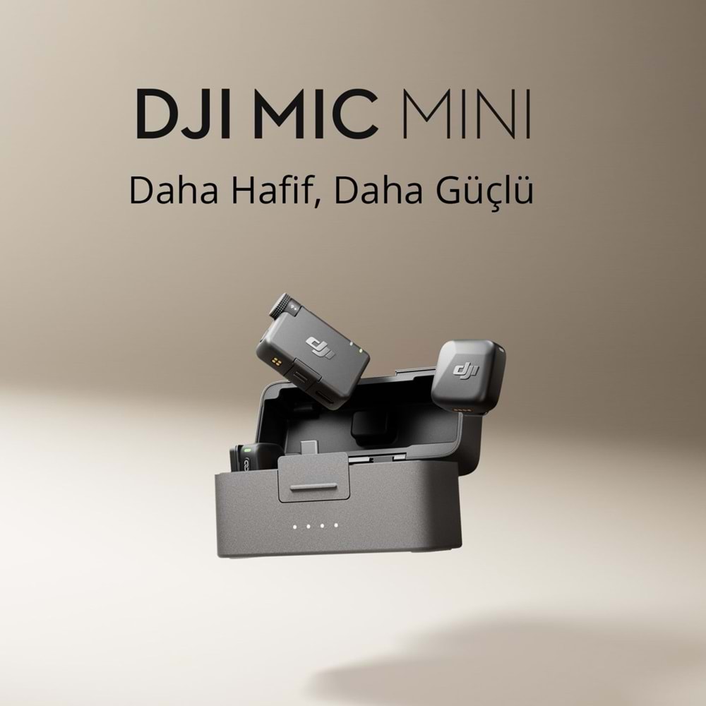 DJI Mic Mini Receiver (2 TX + 1 RX + CHARGİNG CASE)