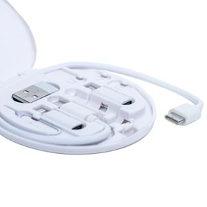 6'sı 1 Arada Kablo Seti Beyaz 60W , Taşınabilir Çoklu Bağlantı Kiti BEYAZ