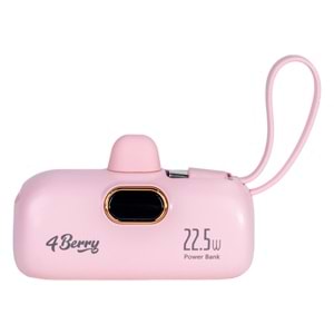 DX268Y Pembe Powerbank – 5.000 mAh, 22.5 W Lightning Hızlı Şarj