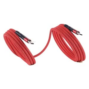 BMCC-06 Kirmizi USB-C-C Manyetik Kablo – 2 m, 100 W Süper Hızlı Şarj