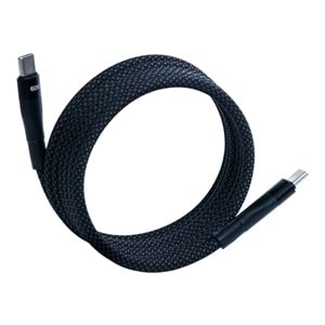 BMCC-03 Siyah Manyetik USB-C-USB-C Kablo – 2 m, 60 W Hızlı Şarj