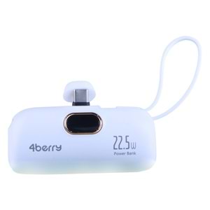 DX269B Beyaz Powerbank – 5.000 mAh, 22.5 W Type-C Hızlı Şarj