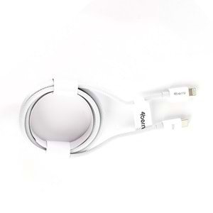 ECO-CL Örgülü Beyaz USB-A›Lightning Kablo – 1.2 m,2.4 A Hızlı Şarj