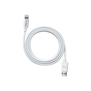 ECO-ALT Beyaz USB-A-Lightning Kablo – 1.2 m, 2.4 A Hızlı Şarj