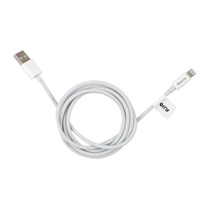 ECO-ALT Beyaz USB-A-Lightning Kablo – 1.2 m, 2.4 A Hızlı Şarj