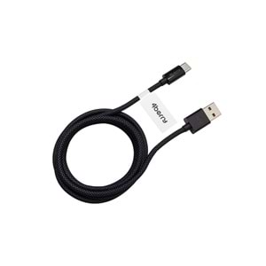 USB-A to Type-C 66W Örgülü Süper Hızlı Şarj Kablosu ve Veri Kablosu 2 M SIYAH