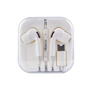 PC01 KABLOLU KULAKLIK PLASTIK BAŞLIK TYPE-C BEYAZ