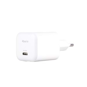 AS74 25W PD 3A Type-C Çıkışlı Şarj Adaptörü Başlık Beyaz