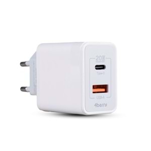 AD88 20W Çift USB Şarj Adaptörü - Hızlı Şarj Cihazı BEYAZ