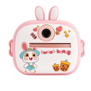 Q7 Taşınabilir Fotoğraf Yazıcı ve Kamera BUNNY PEMPE