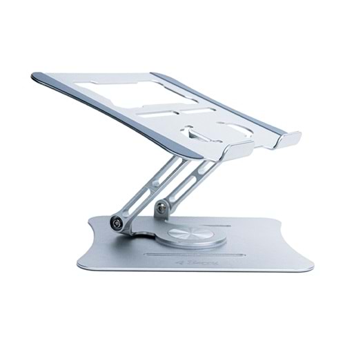 G68G Gri Notebook Standı – Metal, 360° Döner, Yükseklik & Açı Ayarlı Ergonomi