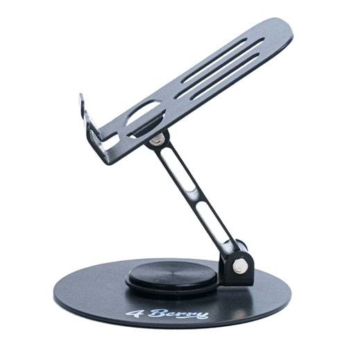 K13 Gri Telefon Standı – Metal, 360° Döner, Ayarlanabilir Yükseklik