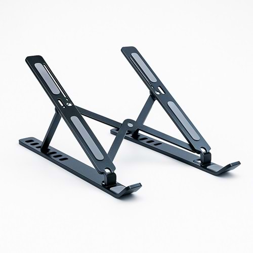 4BH31G Siyah Laptop Standı – Metal, Katlanabilir & Ergonomik Tasarım