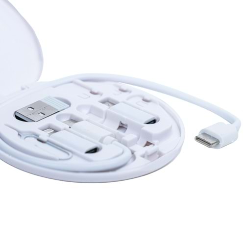 6'sı 1 Arada Kablo Seti Beyaz 60W , Taşınabilir Çoklu Bağlantı Kiti BEYAZ