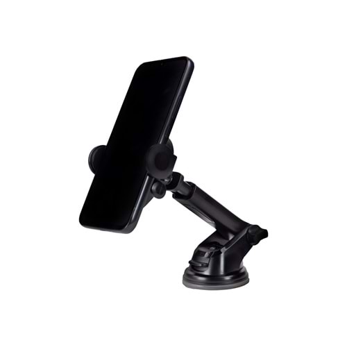 HDCF01S Siyah Araç Telefon Tutucu – 4.0–6.2¨, 360° Döner, Vakumlu Sabitleme