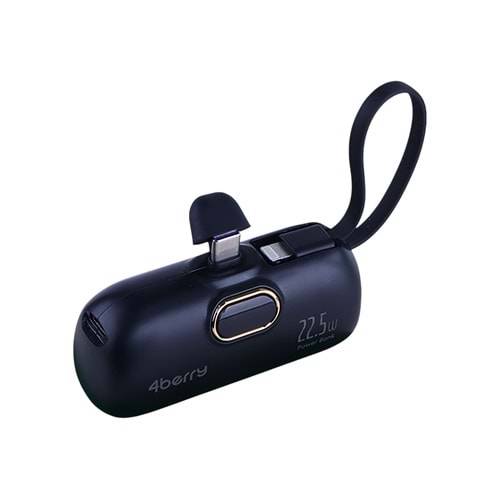 DX269B Siyah Powerbank – 5.000 mAh, 22.5 W Type-C Hızlı Şarj