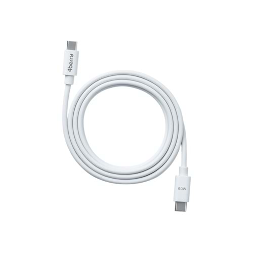 ECO-CCT Beyaz USB-C-C Kablo – 1.2 m, 60 W Hızlı Şarj