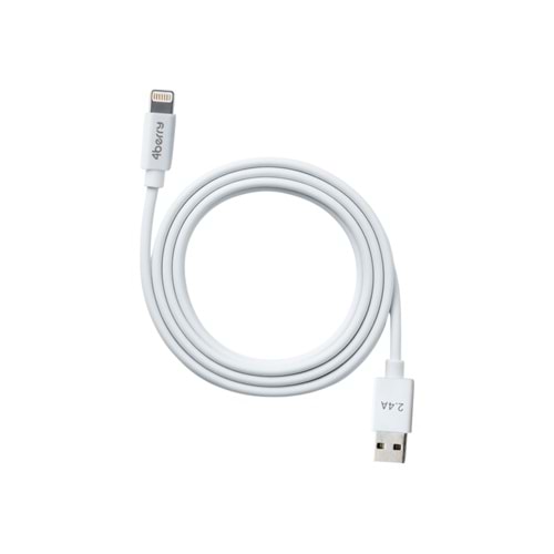 ECO-ALT Beyaz USB-A-Lightning Kablo – 1.2 m, 2.4 A Hızlı Şarj