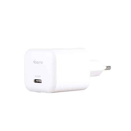 AS74 25W PD 3A Type-C Çıkışlı Şarj Adaptörü Başlık Beyaz