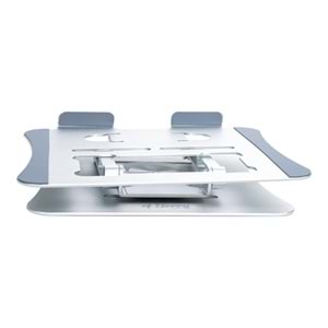 G68G Gri Notebook Standı – Metal, 360° Döner, Yükseklik & Açı Ayarlı Ergonomi