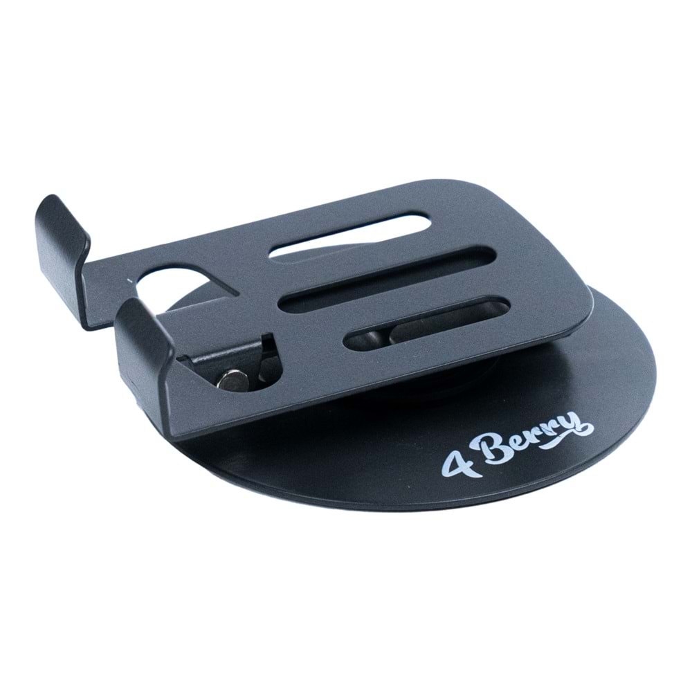 K13 Gri Telefon Standı – Metal, 360° Döner, Ayarlanabilir Yükseklik