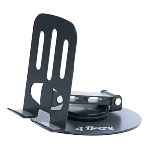 K13 Gri Telefon Standı – Metal, 360° Döner, Ayarlanabilir Yükseklik