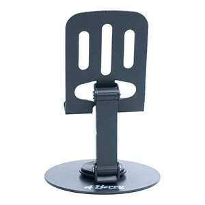 K13 Gri Telefon Standı – Metal, 360° Döner, Ayarlanabilir Yükseklik