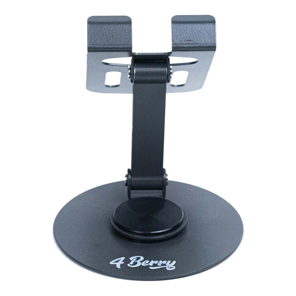 K13 Gri Telefon Standı – Metal, 360° Döner, Ayarlanabilir Yükseklik