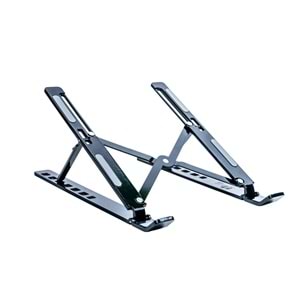 4BH31G Siyah Laptop Standı – Metal, Katlanabilir & Ergonomik Tasarım