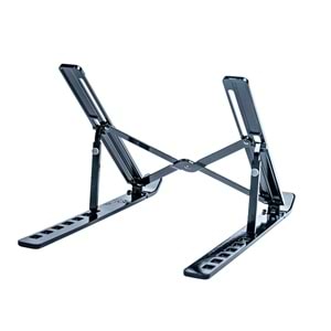 4BH31G Siyah Laptop Standı – Metal, Katlanabilir & Ergonomik Tasarım