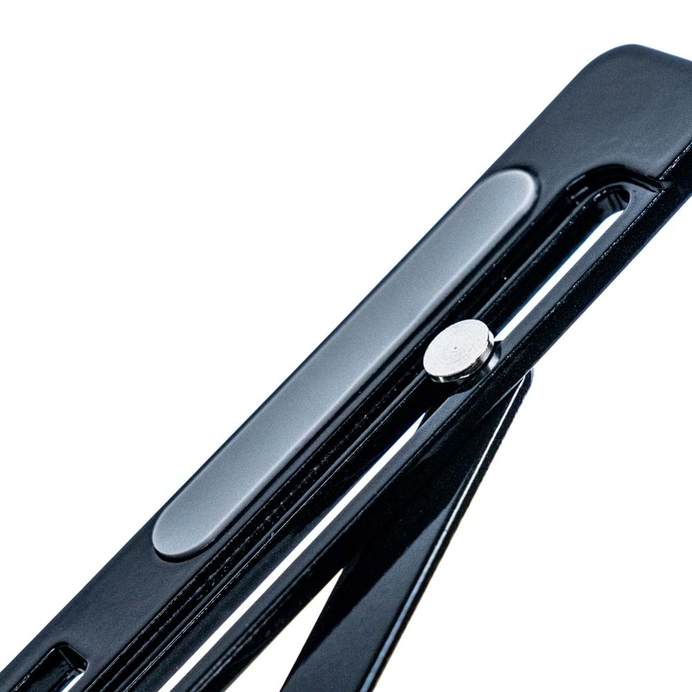 4BH31G Siyah Laptop Standı – Metal, Katlanabilir & Ergonomik Tasarım