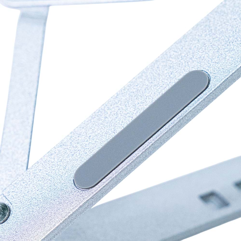 4BH31G Gri Laptop Standı – Metal, Katlanabilir & Ergonomik Tasarım
