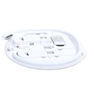 6'sı 1 Arada Kablo Seti Beyaz 60W , Taşınabilir Çoklu Bağlantı Kiti BEYAZ