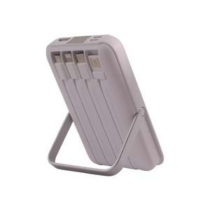 YM881B Beyaz Powerbank – 10.000 mAh 22.5W Hızlı Şarj, Magsafe Destekli