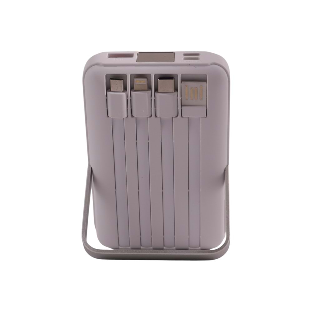 YM881B Beyaz Powerbank – 10.000 mAh 22.5W Hızlı Şarj, Magsafe Destekli