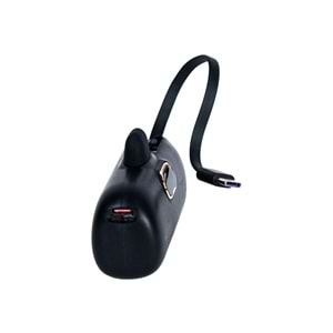 DX268Y Siyah Powerbank – 5.000 mAh, 22.5 W Lightning Hızlı Şarj