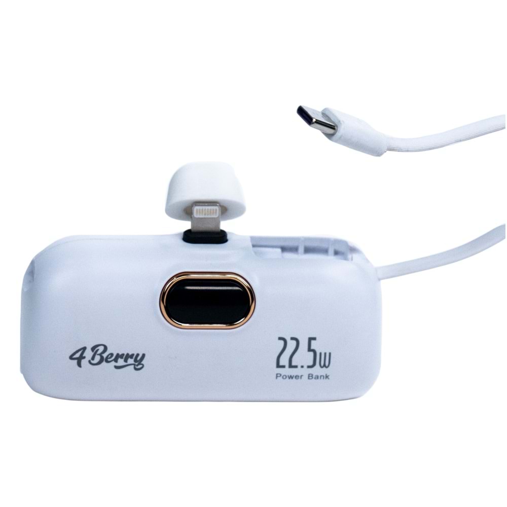 DX268Y Beyaz Powerbank – 5.000 mAh, 22.5 W Lightning Hızlı Şarj