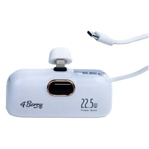 DX268Y Beyaz Powerbank – 5.000 mAh, 22.5 W Lightning Hızlı Şarj