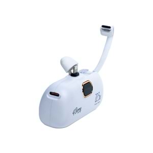 DX268Y Beyaz Powerbank – 5.000 mAh, 22.5 W Lightning Hızlı Şarj