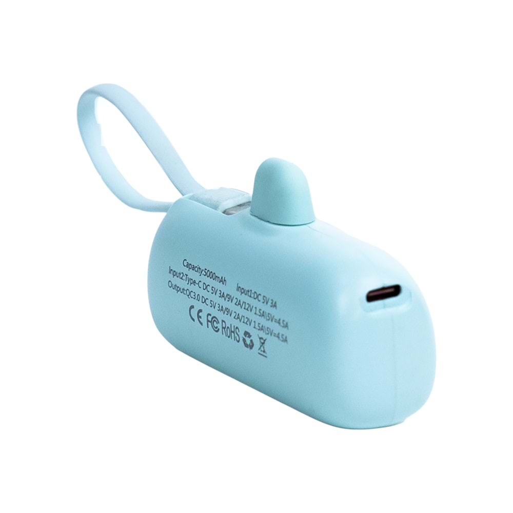 DX268Y Yeşil Powerbank – 5.000 mAh, 22.5 W Lightning Hızlı Şarj