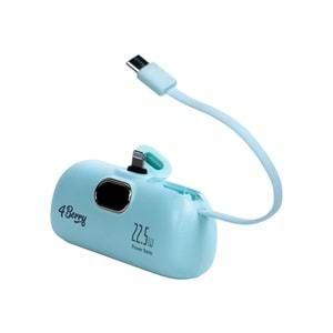 DX268Y Yeşil Powerbank – 5.000 mAh, 22.5 W Lightning Hızlı Şarj